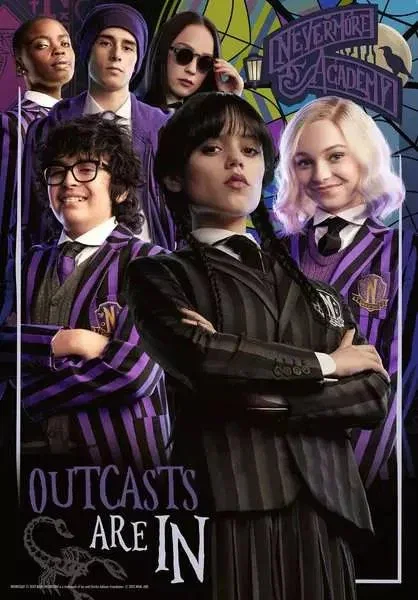 Ravensburger 17574 Puzzle de 300 Piezas Wednesday (Miércoles) - Juego de Televisión/Películas, Edad Recomendada 8+ Años