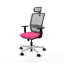 PIQUERAS Y CRESPO Silla de oficina Haches Rosa y Gris