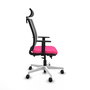 PIQUERAS Y CRESPO Silla de oficina Haches Rosa y Gris