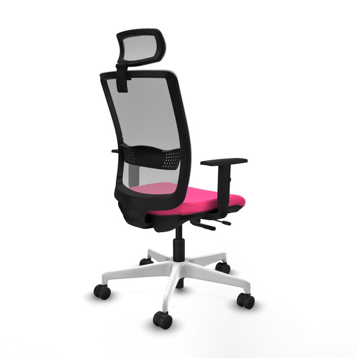 PIQUERAS Y CRESPO Silla de oficina Haches Rosa y Gris PIQUERAS Y CRESPO Silla de oficina Haches Rosa y Gris