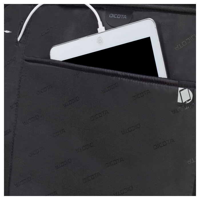 DICOTA Eco Backpack SELECT Mochila para portátil de 17.3 pulgadas, compartimento para portátil, hecha con materiales reciclados, unisex, negro