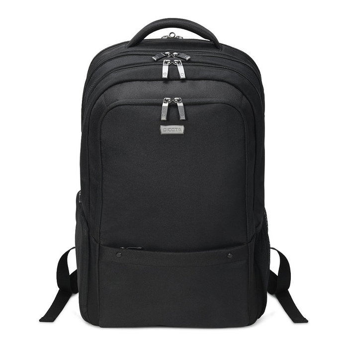 DICOTA Eco Backpack SELECT Mochila para portátil de 17.3 pulgadas, compartimento para portátil, hecha con materiales reciclados, unisex, negro