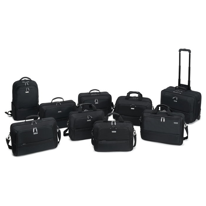 DICOTA Eco Backpack SELECT Mochila para portátil de 17.3 pulgadas, compartimento para portátil, hecha con materiales reciclados, unisex, negro