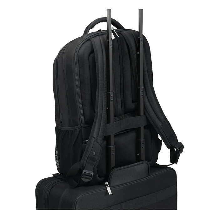 DICOTA Eco Backpack SELECT Mochila para portátil de 17.3 pulgadas, compartimento para portátil, hecha con materiales reciclados, unisex, negro