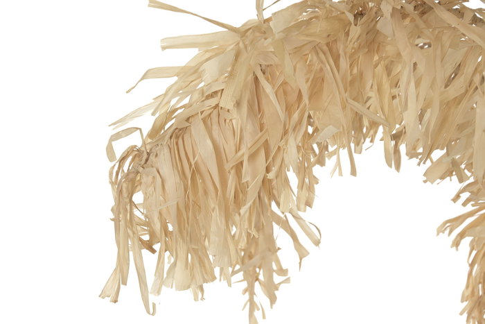 DKD Home Decor Decoración Palmera Natural Fibra y Metal 30x30x180 cm