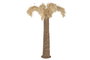 DKD Home Decor Decoración Palmera Natural Fibra y Metal 30x30x180 cm