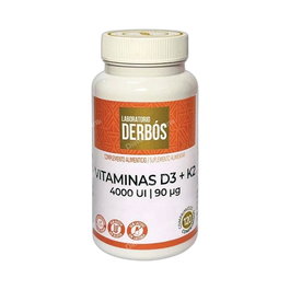 DERBOS Vitamina D3 + K2 4000 Ui + 90 µg - 120 Comprimidos