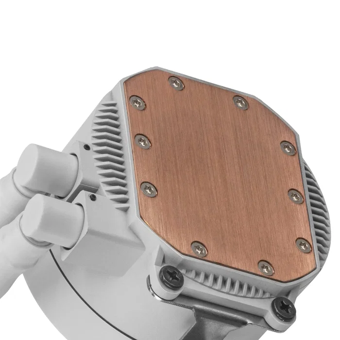 Mars Gaming ML-ONE240 Kit de Refrigeración Líquida CPU 240mm Blanco con RGB, Espejo Infinito, Bomba OPTI-CHAMBER, 400W TDP, 2 Ventiladores FDB, Compatible con Intel y AMD