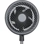 DAEWOO Ventilador de Pie High Speed, 80W, 25cm/10", Negro con Base Redonda