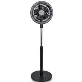 DAEWOO Ventilador de Pie High Speed, 80W, 25cm/10", Negro con Base Redonda