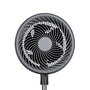 DAEWOO Ventilador de Pie High Speed, 80W, 25cm/10", Negro con Base Redonda