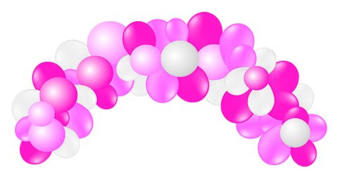 Vivalloons Guirnalda de Globos Colores Pastel Baby Pink