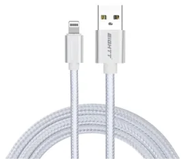 Eightt ECI-2S Cable USB A a Lightning 1 m Carga y Sincronización Nylon Trenzado Plata