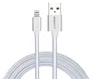 Eightt Cable Lightning a USB A ECI-2S de 1 m Trenzado Nylon Plata