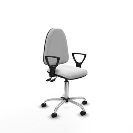 PIQUERAS Y CRESPO Silla de oficina Aýna Blanca con mecanismo Asincro