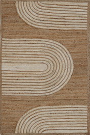 DKD Home Decor Alfombra de Yute 200x300x1 cm Antideslizante