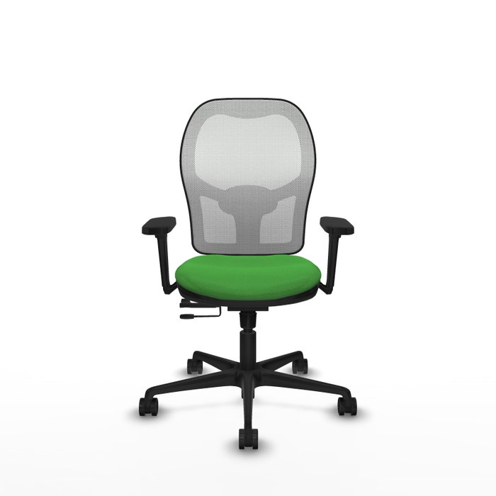 PIQUERAS Y CRESPO Silla de oficina Jorquera con mecanismo Sincro/Traslack Verde y Blanco