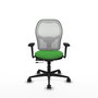 PIQUERAS Y CRESPO Silla de oficina Jorquera con mecanismo Sincro/Traslack Verde y Blanco