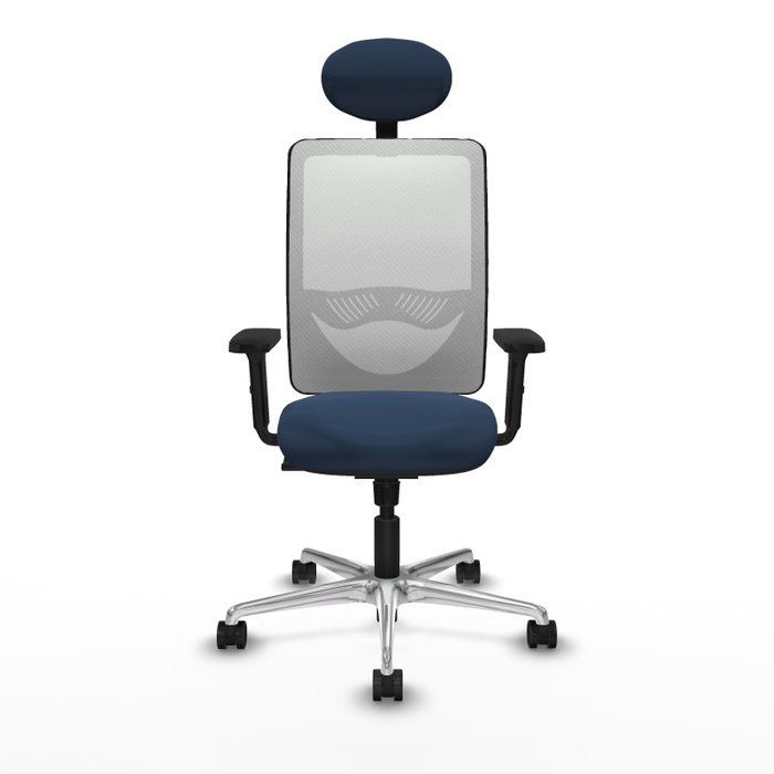 PIQUERAS Y CRESPO Silla de oficina Zulema con mecanismo Sincro, Azul marino y Blanco PIQUERAS Y CRESPO Silla de oficina Zulema con mecanismo Sincro, Azul marino y Blanco