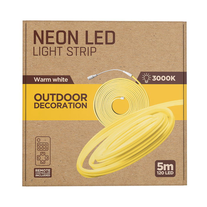 Muvit Tira LED Muvit Io Neon Ip65 5m Blanco Cálido 3000K 2600lm Control Remoto