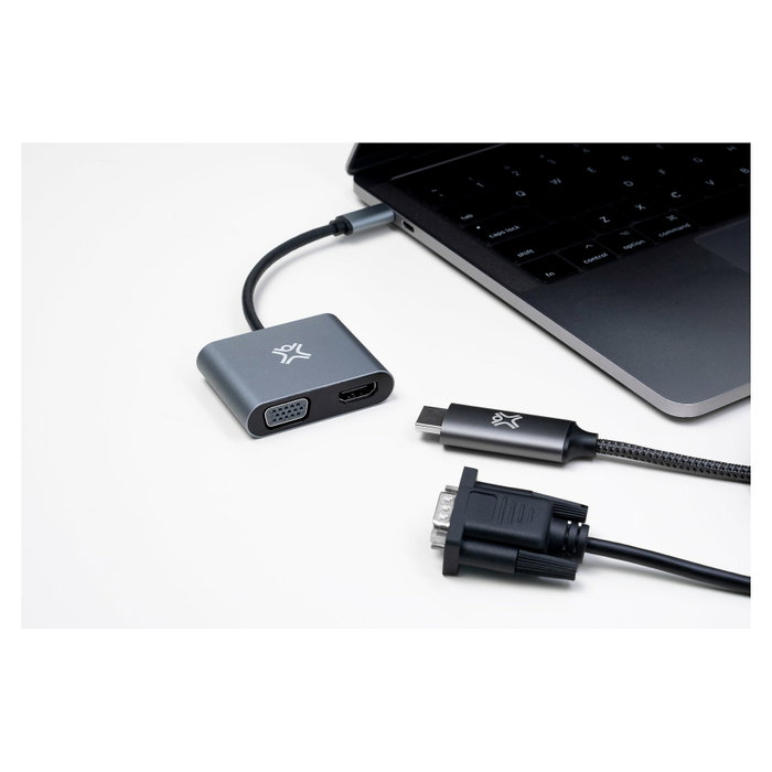 XTREMEMAC XWH-ACVH-13 Adaptador USB-C a VGA Gris