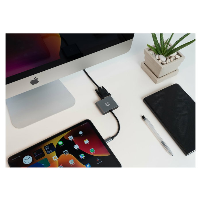XTREMEMAC XWH-ACVH-13 Adaptador USB-C a VGA Gris