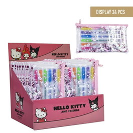 CERDA Portatodos con 6 Bolígrafos de Gel Hello Kitty Kuromi