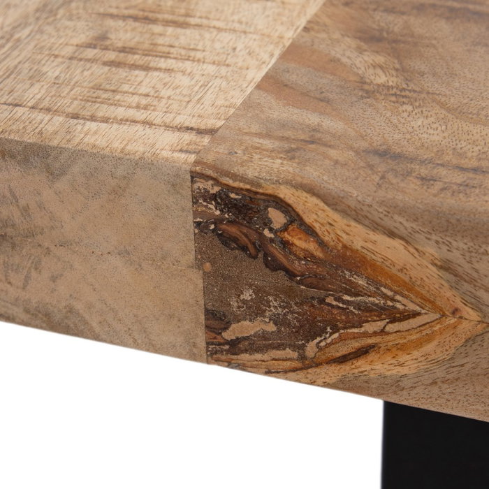 Mesa Comedor Natural-Negro 180 X 90 X 76 cm