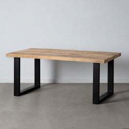 Mesa Comedor Natural-Negro 180 X 90 X 76 cm
