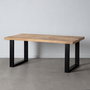 Mesa Comedor Natural-Negro 180 X 90 X 76 cm