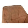 DKD Home Decor Taburete de Microfibra y Metal Camel y Negro
