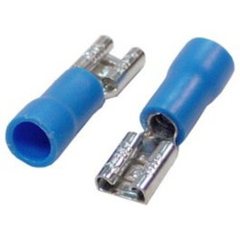 DUVER Enchufe Faston Plano Hembra Azul 6,3Mm