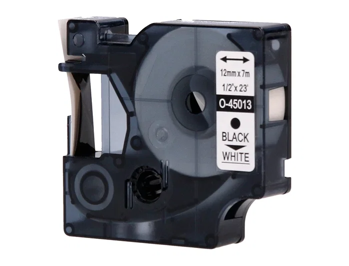 Q-connect Cinta compatible para rotuladora DYMO negro-blanco 12 mm x 7 m