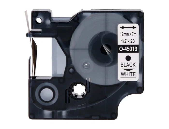 Q-connect Cinta compatible para rotuladora DYMO negro-blanco 12 mm x 7 m