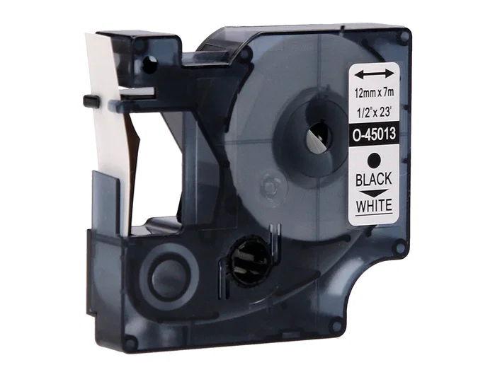 Q-connect Cinta compatible para rotuladora DYMO negro-blanco 12 mm x 7 m
