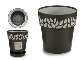 Stefanplast Maceta Plástico 15 cm Cloe Antracita (Set de 12)