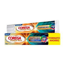 Corega Power Max Supreme Todo En 1 Adhesivo Para Dentaduras Postizas 70 G