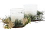 DKD Home Decor Vela de Cera Parafina en Cristal, Pack de 2 Unidades Surtidas