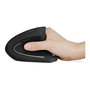 Anker A7852 Ratón Vertical Ergonómico Inalámbrico 2.4G para Mano Derecha, Óptico 1600 DPI, 5 Botones, Negro, con Nano Receptor USB (Baterías AAA No Incluidas)