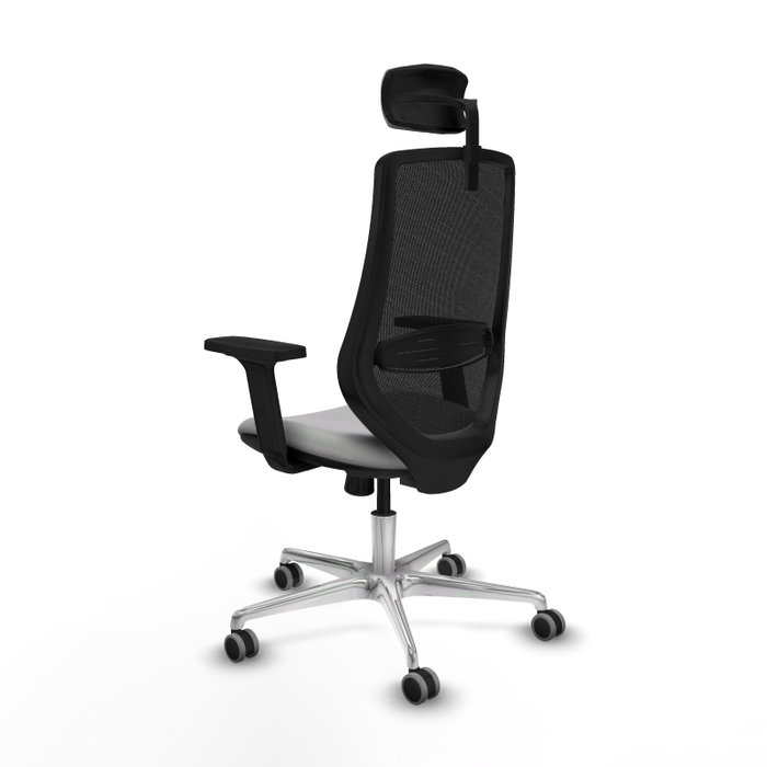 PIQUERAS Y CRESPO Silla de oficina Mardos con mecanismo Sincro, Gris claro y Negro