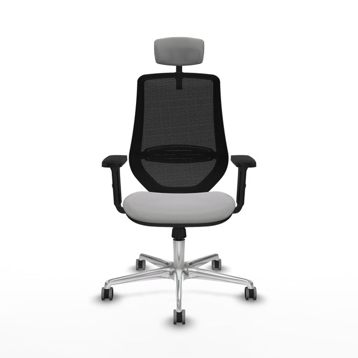 PIQUERAS Y CRESPO Silla de oficina Mardos con mecanismo Sincro, Gris claro y Negro