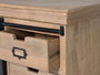 Giner y Colomer Mueble TV Industrial con Madera de Manguier y Metal Nogal Oscuro
