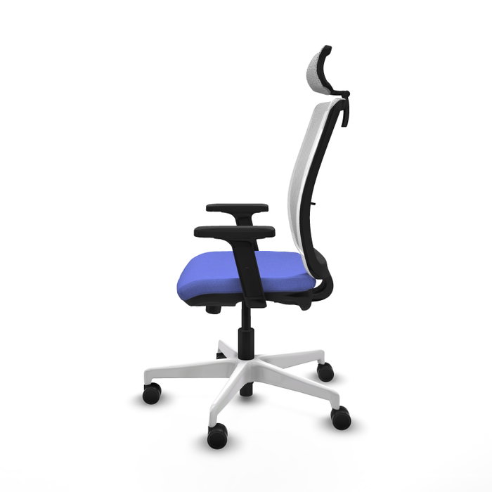 PIQUERAS Y CRESPO Silla de oficina Haches Azul claro y Blanco