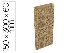 Basika Sobre Kraft Reciclado con Fuelle Estampado Librería Tamaño S 150x300 mm Paquete 25 Unidades