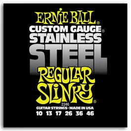 ERNIEBALL Juego Eléctrica S. Steel Regular 10-46