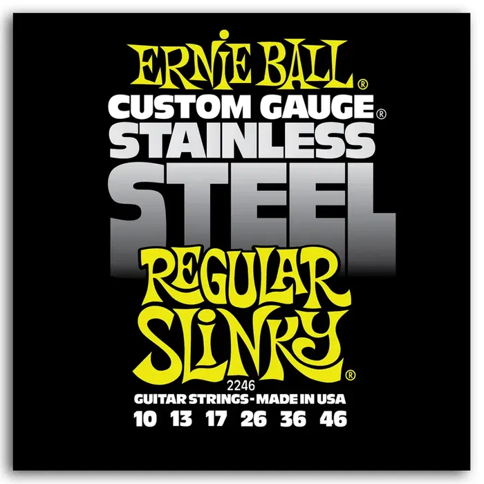 ERNIEBALL Juego Eléctrica S. Steel Regular 10-46