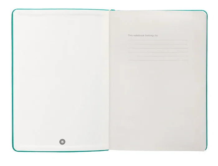 Antartik Cuaderno A5 Tapa Dura Hojas Rayas Turquesa 100 Hojas 80gr FSC