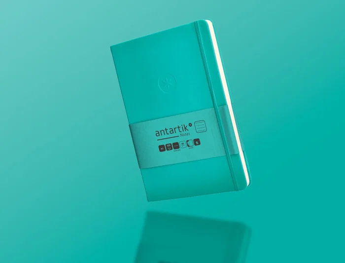 Antartik Cuaderno A5 Tapa Dura Hojas Rayas Turquesa 100 Hojas 80gr FSC