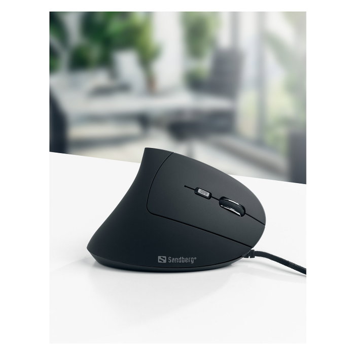 Sandberg Wired Vertical Mouse Negro