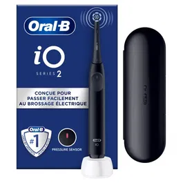 Oral-B Cepillo de dientes eléctrico iO2 Negro - 3 modos - Temporizador de 2 minutos - AAAPZ07396